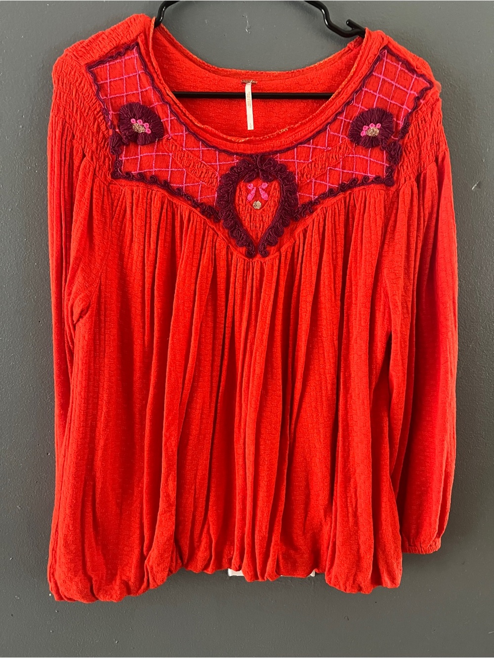 Free People Begonia Embroidered Top